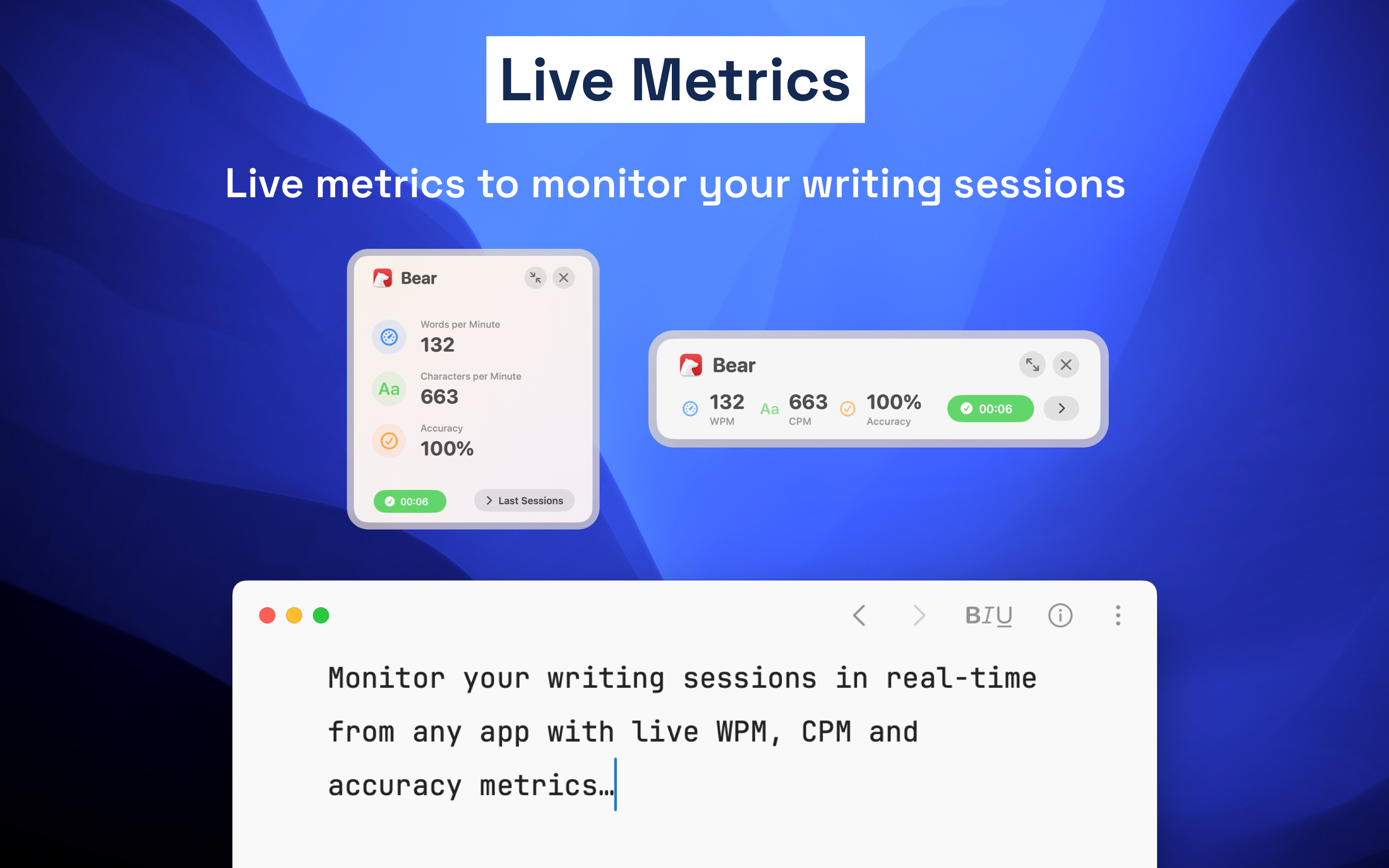 Live metrics